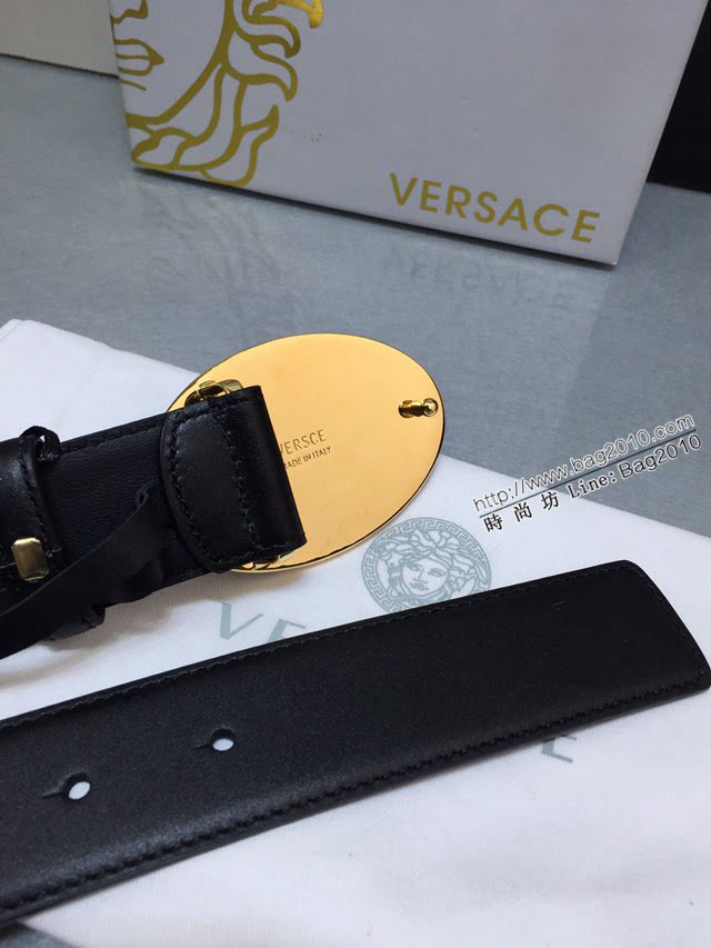 VERSVE高端男士皮帶 範思哲V字形美杜莎圖案帶扣皮帶  jjp1322